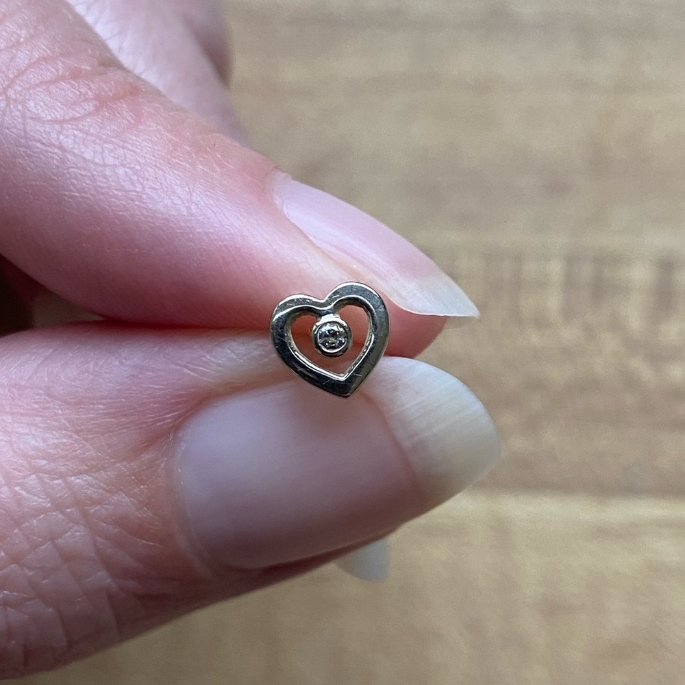 BVLA Heart of Paul 14k white gold press fit end